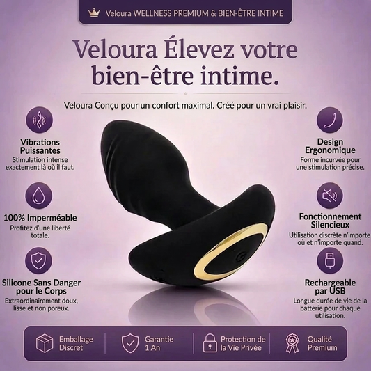 Veloura™ Plug anal rotatif en silicone